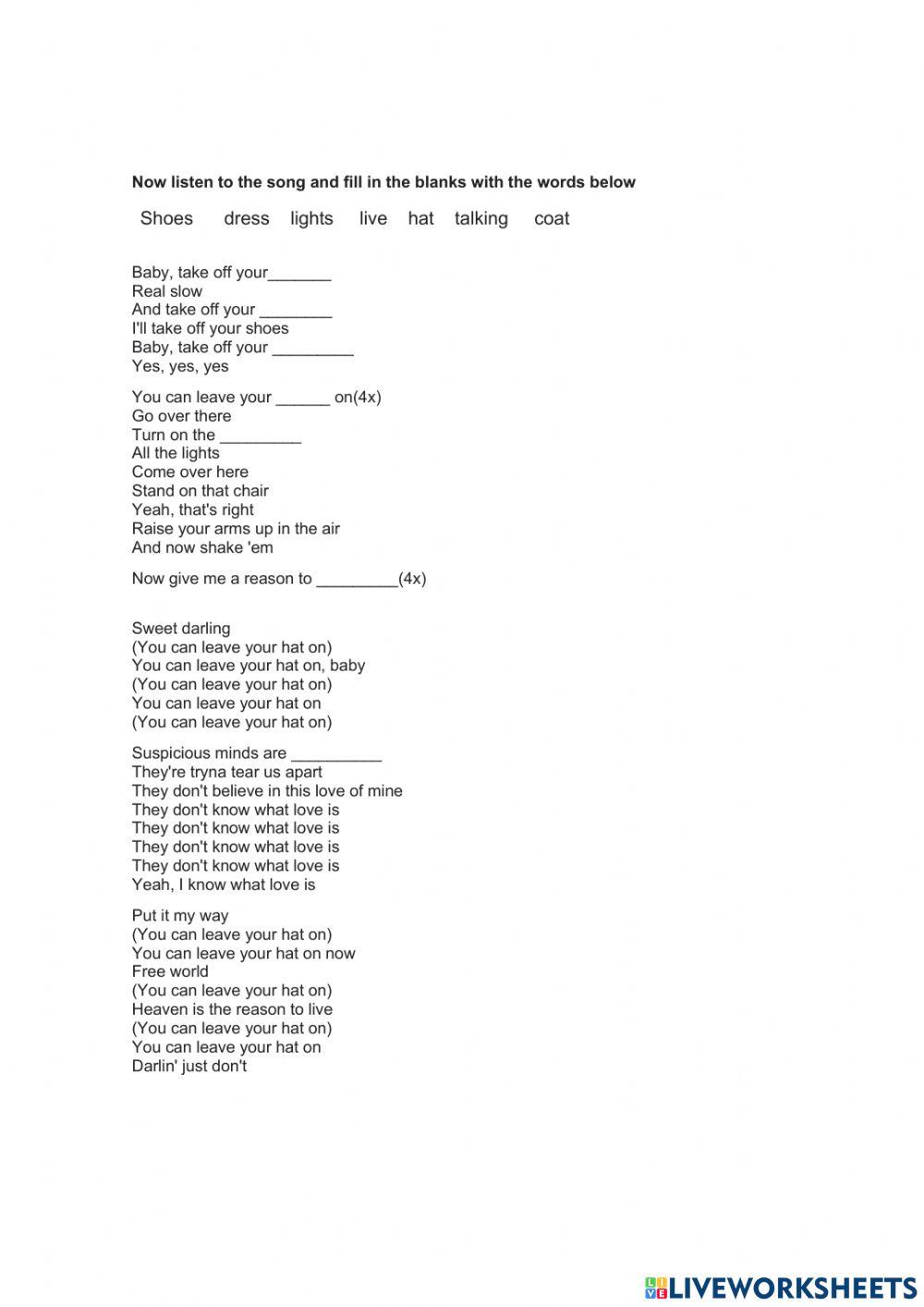 You Can Leave Your Hat On