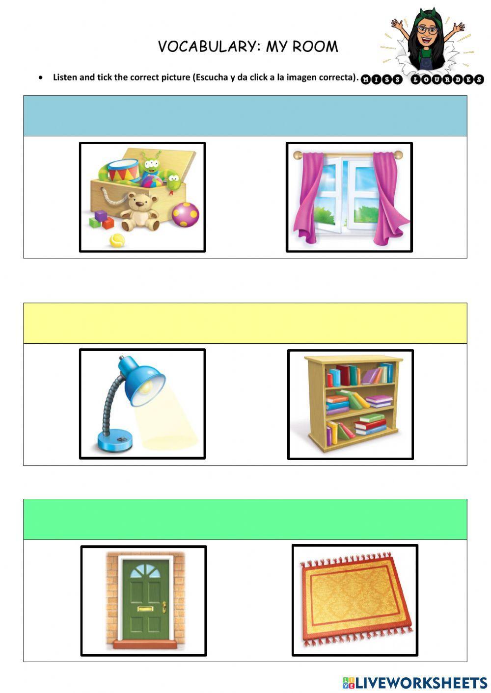 Vocabulary - my room