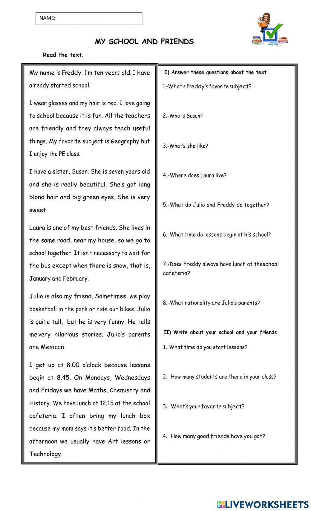 My school and friends