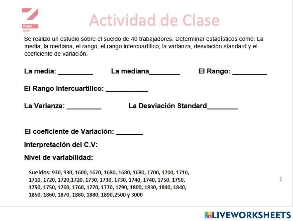 Medidas de Dispersión 1