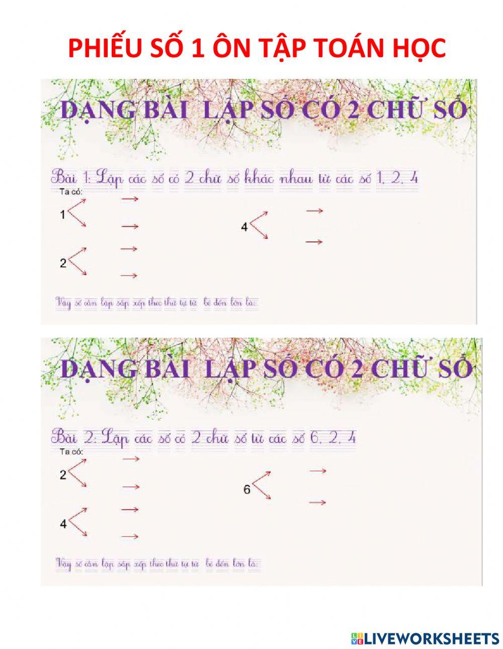 Phiếu bài tập toán