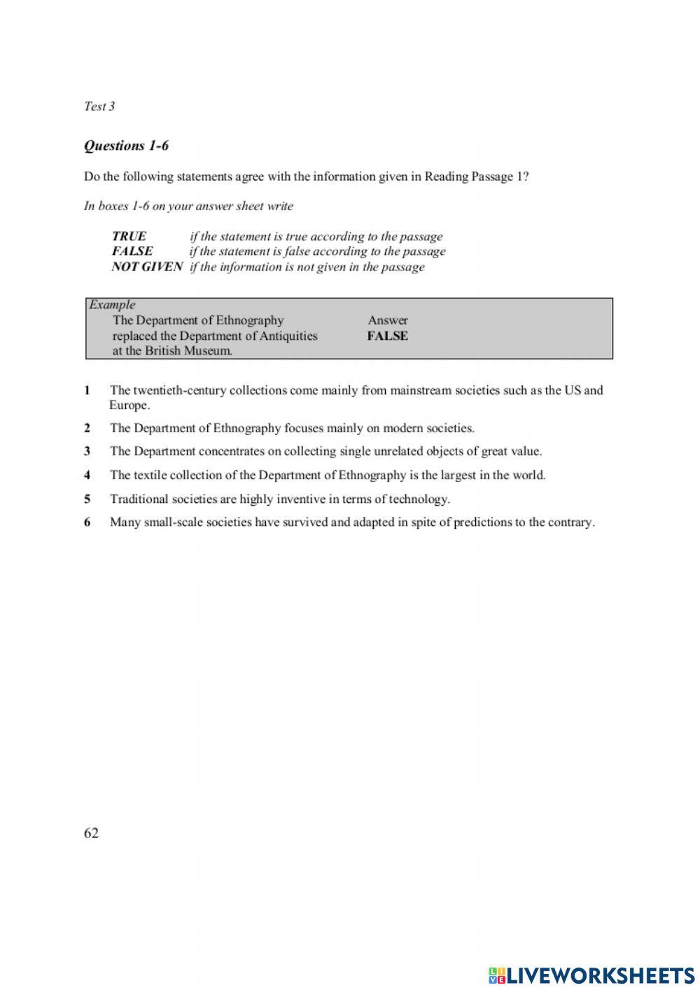 Ielts reading book 3 test 3 part 1