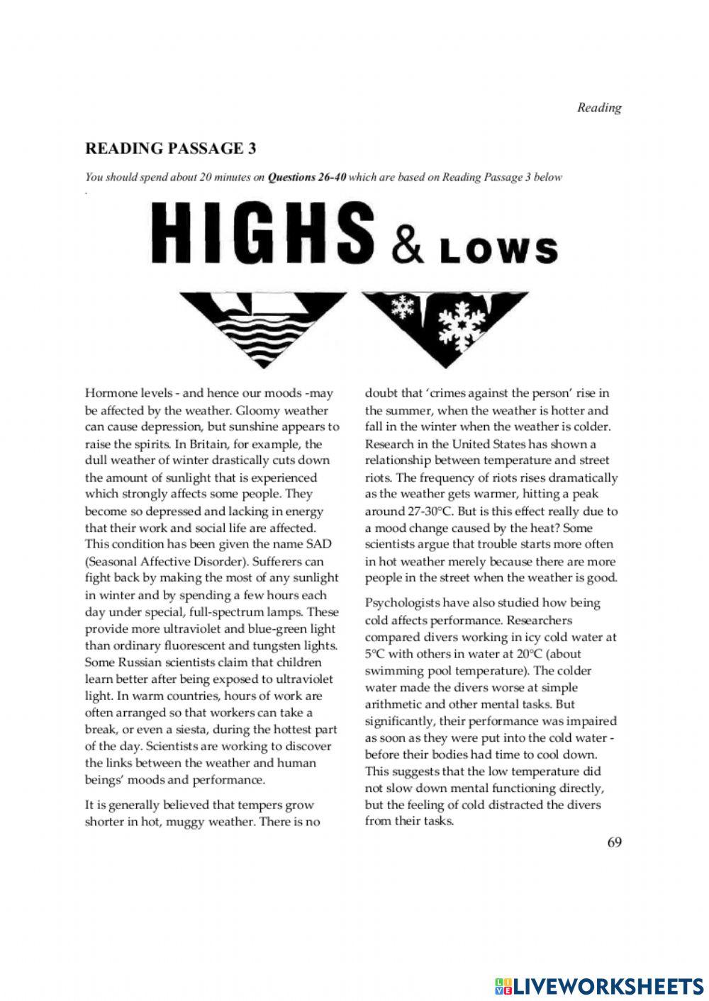 Ielts reading book 3 test 3 part 3