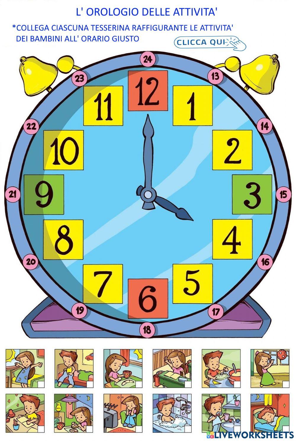 L' orologio delle attivita'