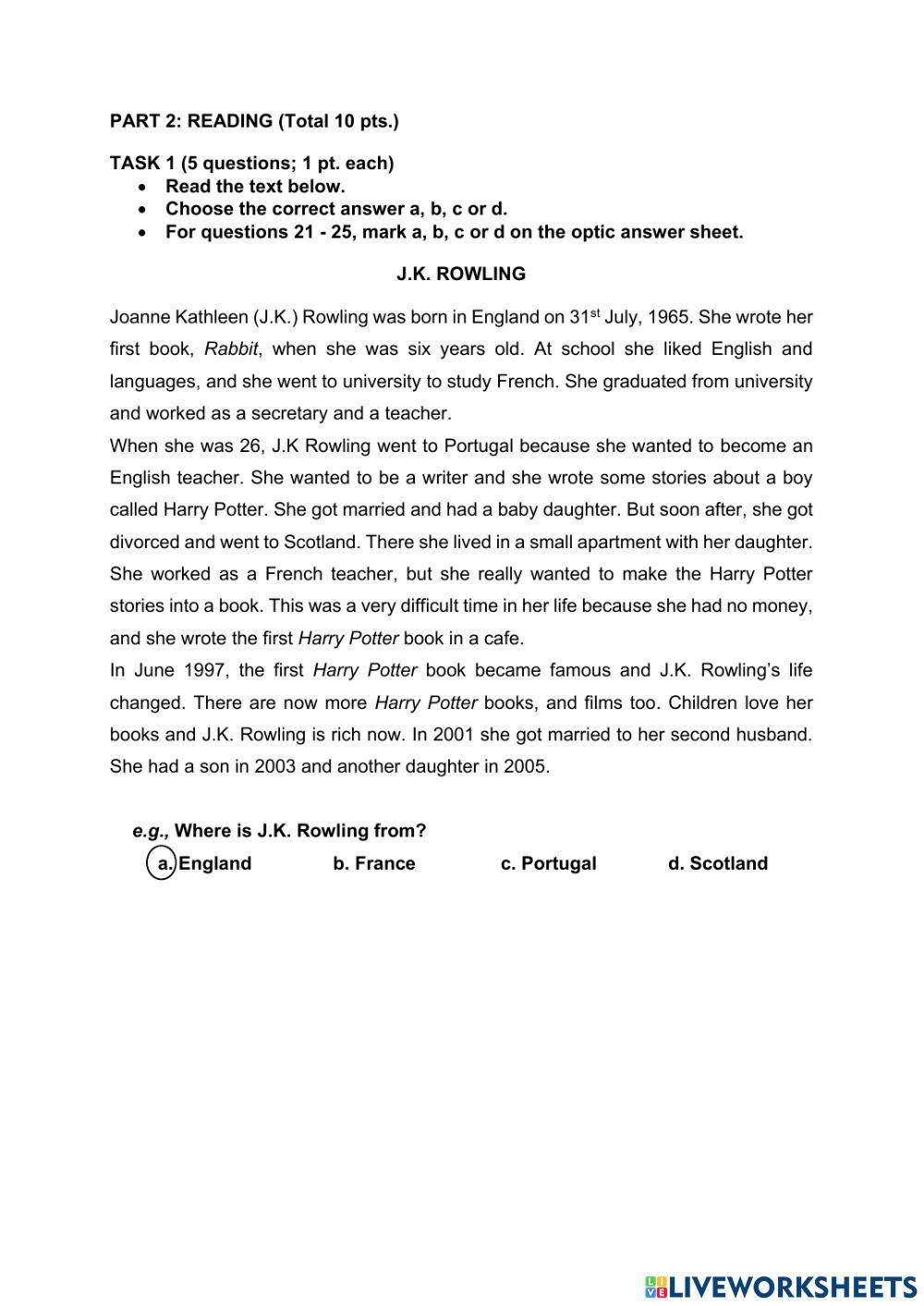 ENGL 172 Final Sample