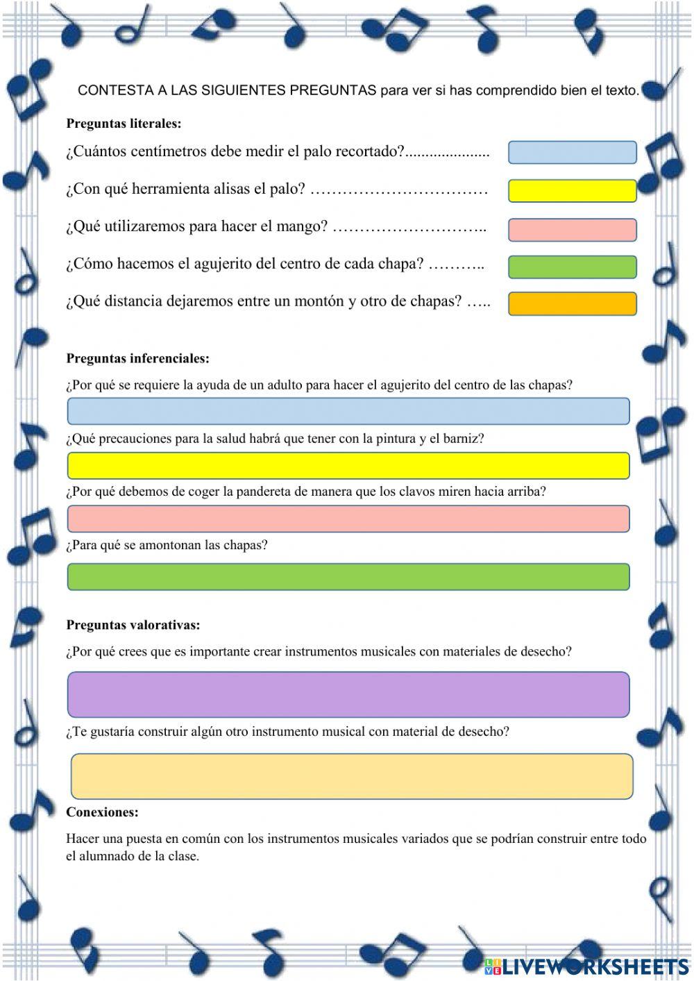 Lectura comprensiva sobre instrucciones