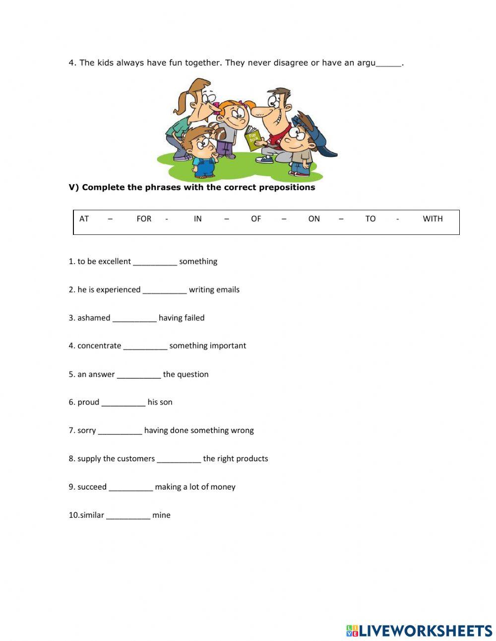 6th grade Language exam 2nd moment 3rd trimester