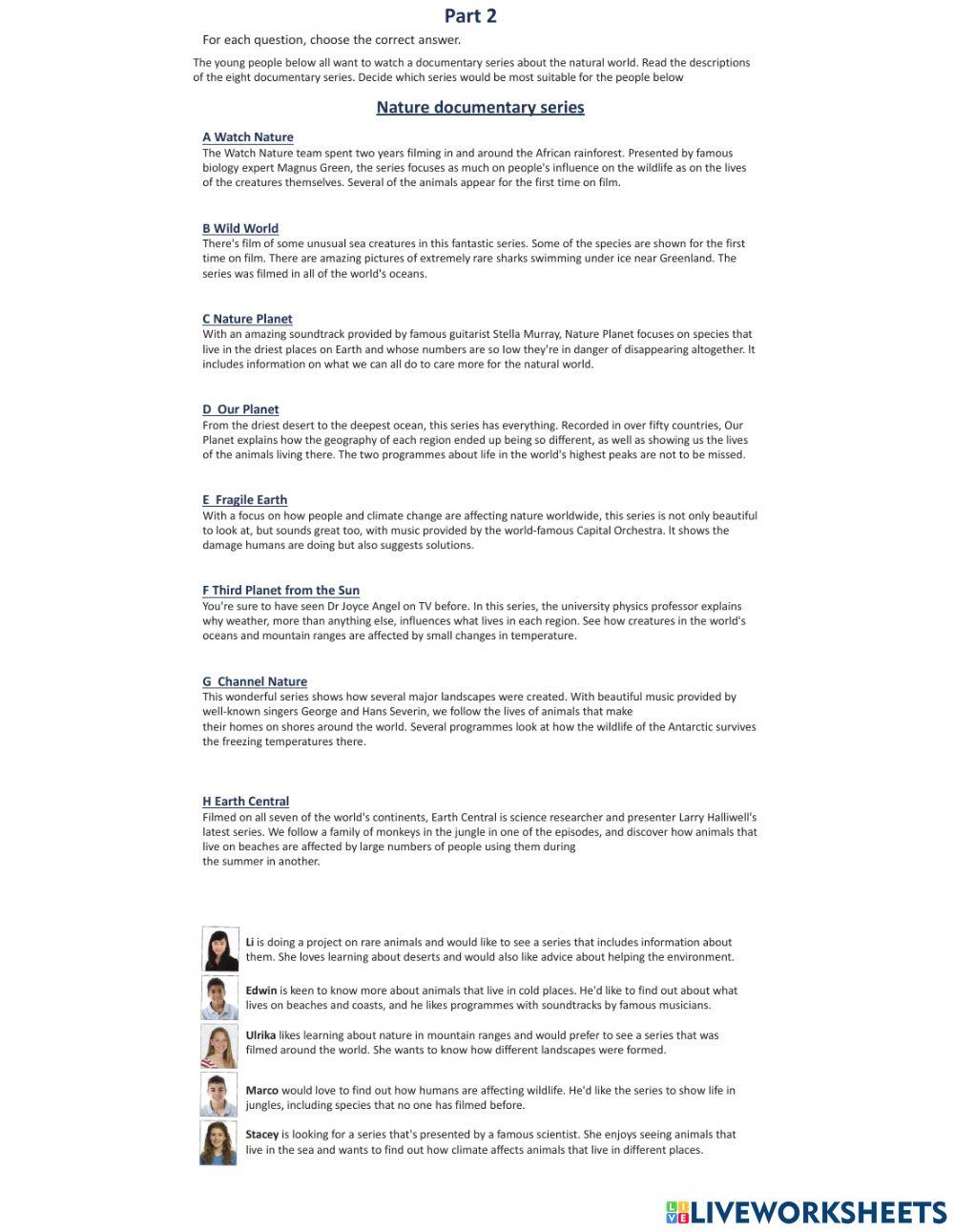 PET- test 1 - reading 2