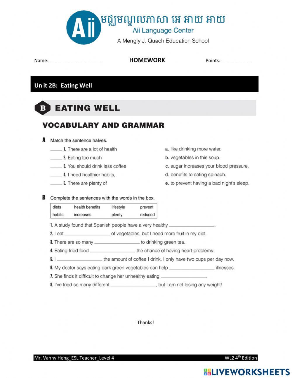 WL2 4th Edition-Unit2B-HW1