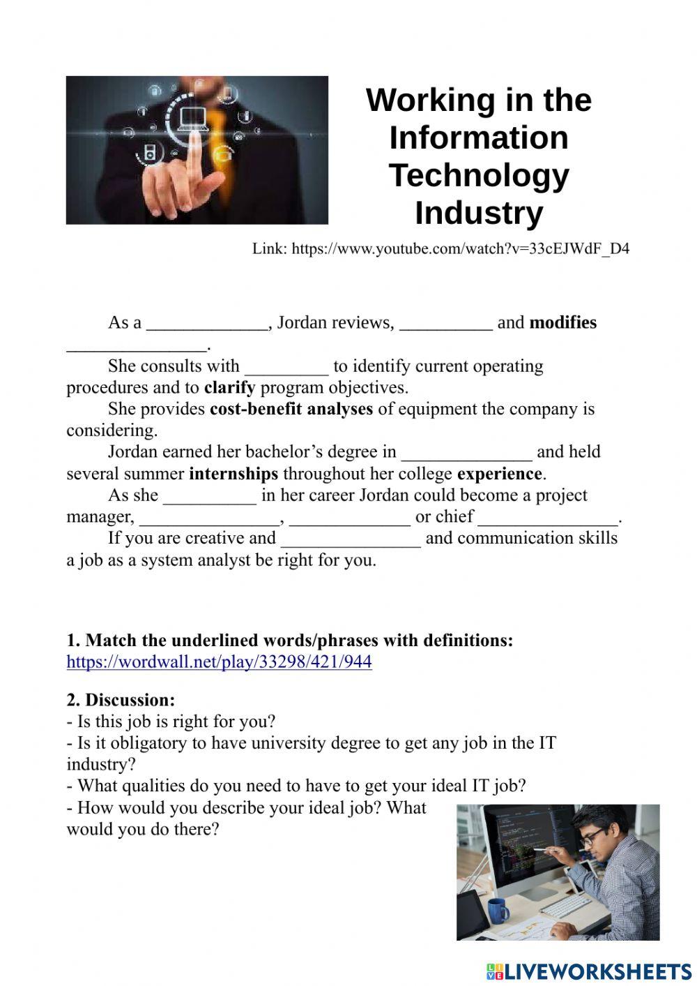 Working in the Information Technology Industry