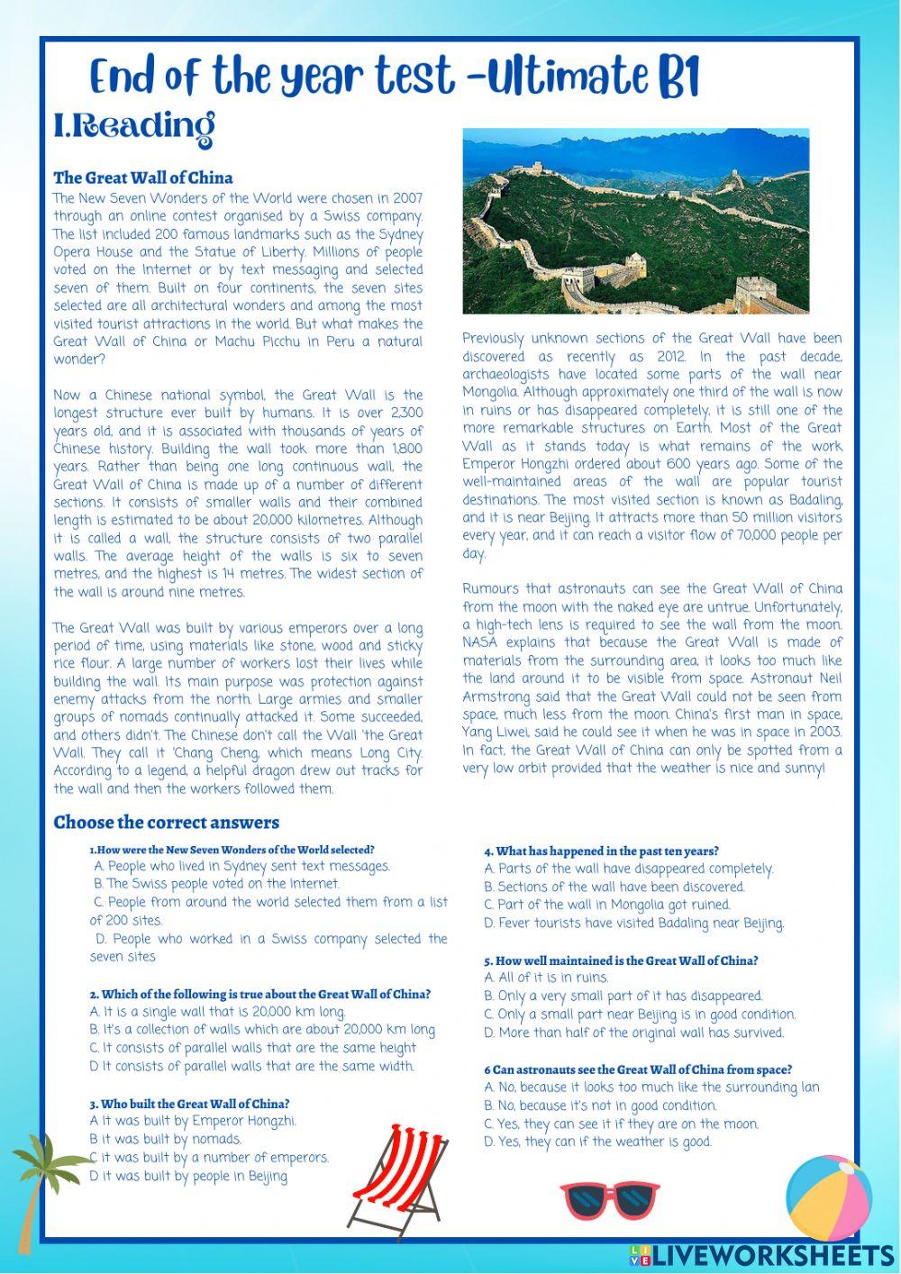 Ultimate B1- Final test