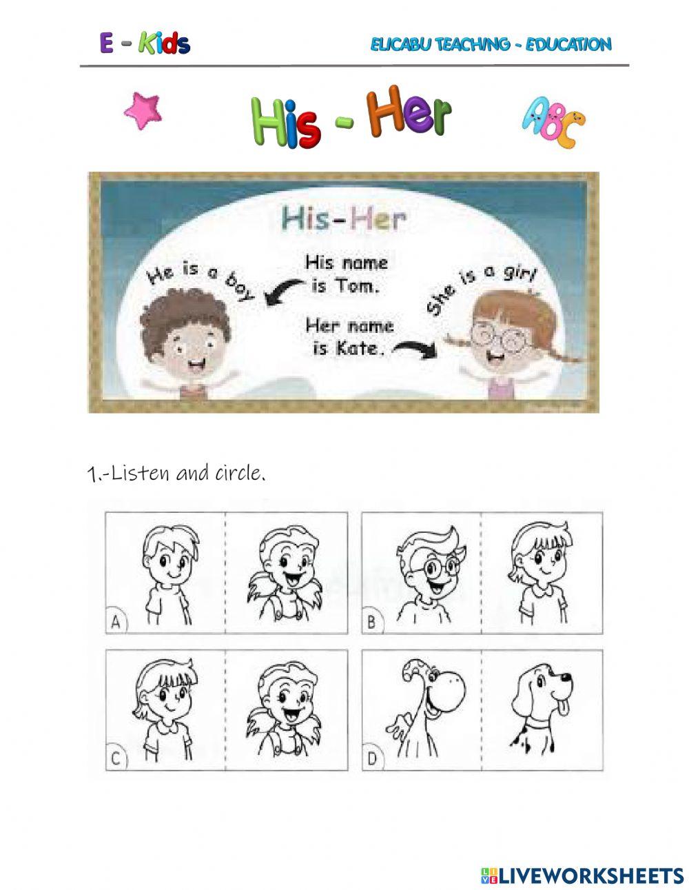 His - her 2062393 | Elizabet Cabrera | Live Worksheets