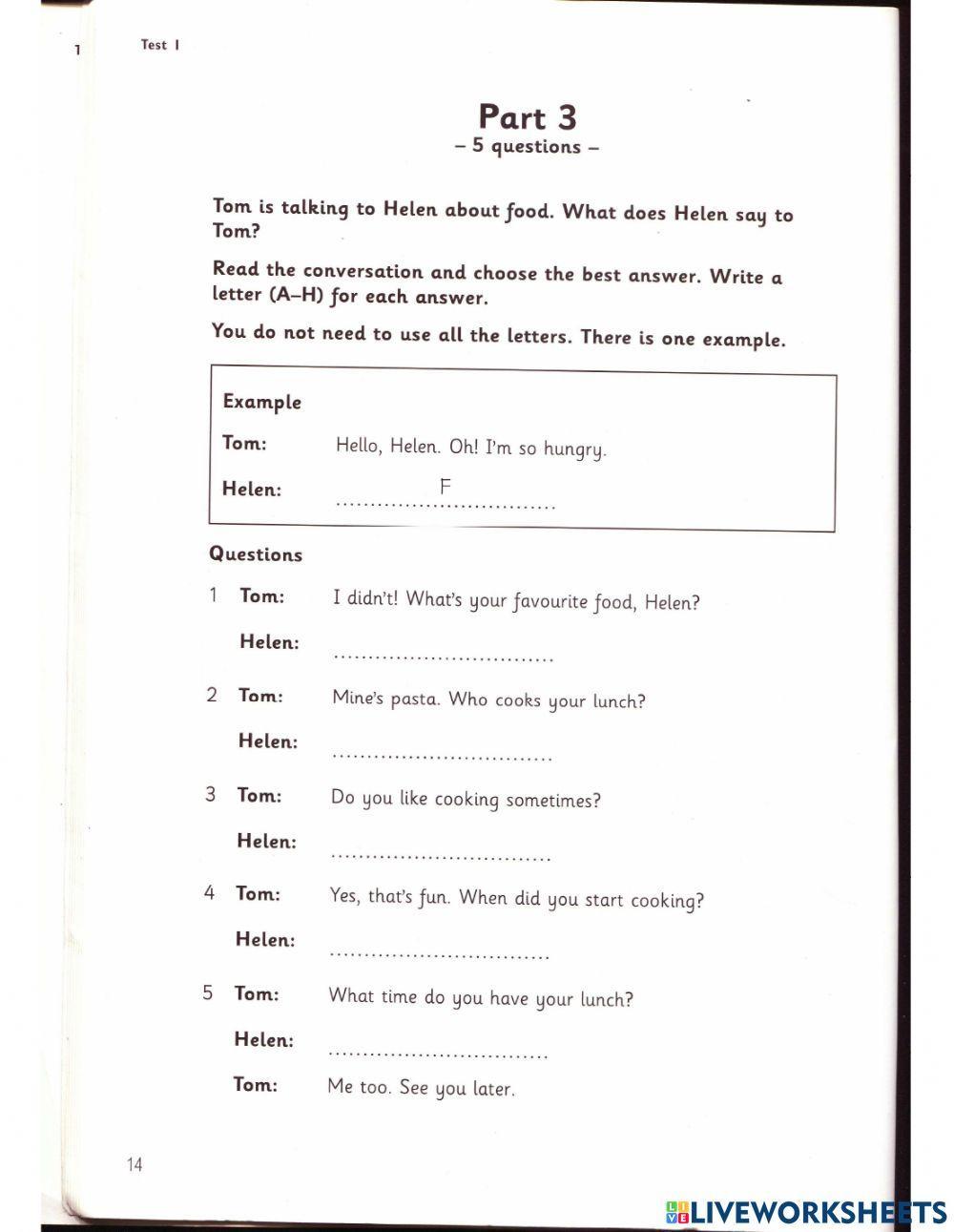 Flyer - Test 1 - Book 1 - Reading&Writing