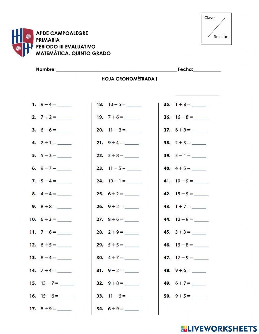 H cronometrada UIII I