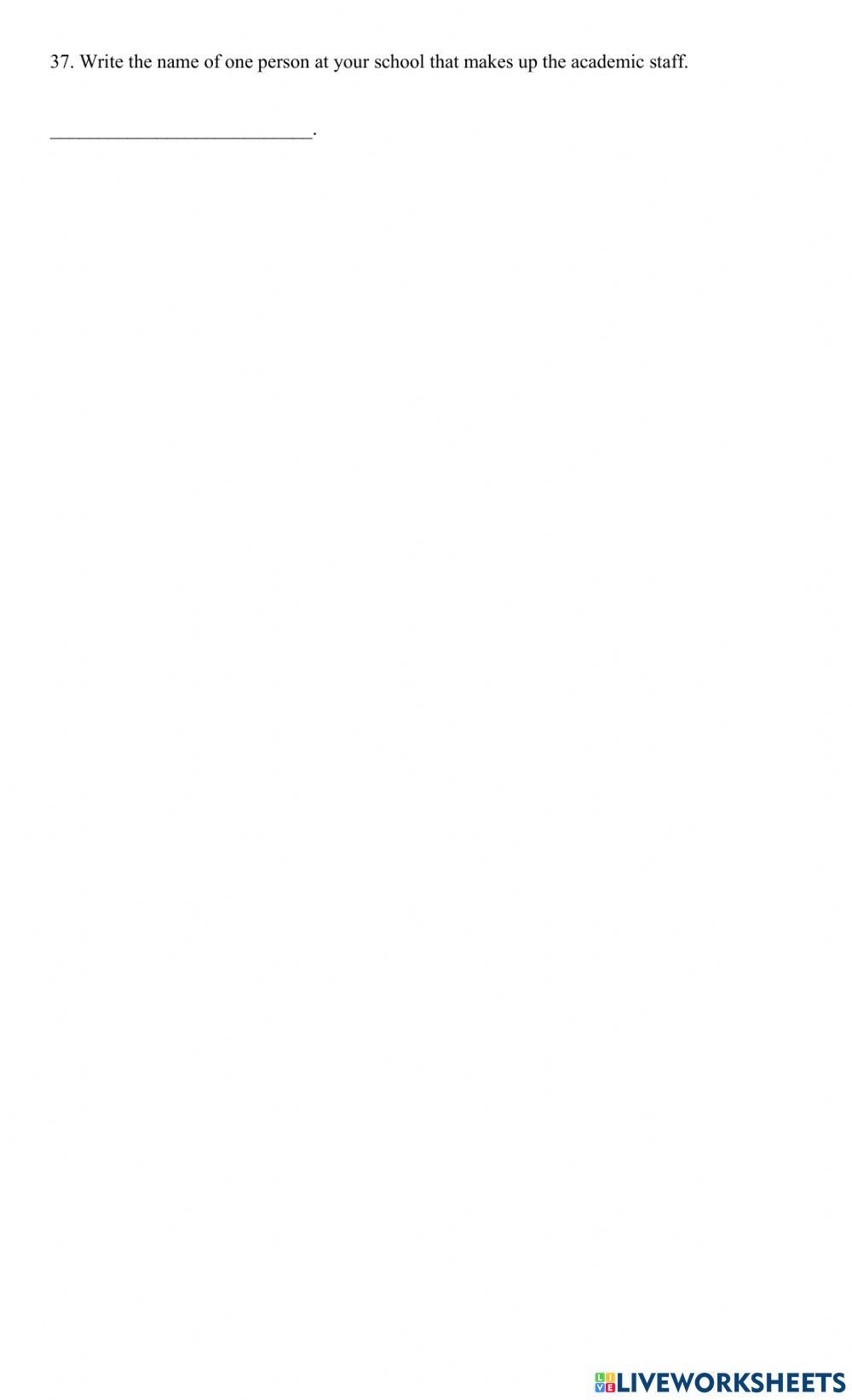 Integrated Studies Assessmet