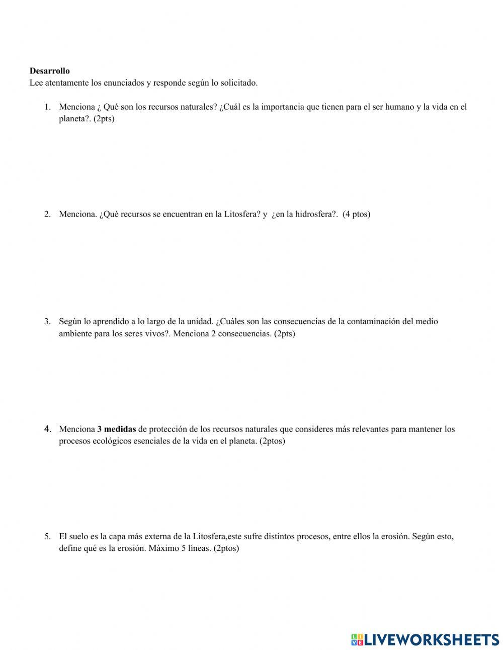 Evaluación unidad I