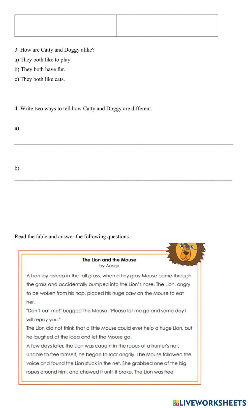 Reading and Comprehension Assessment