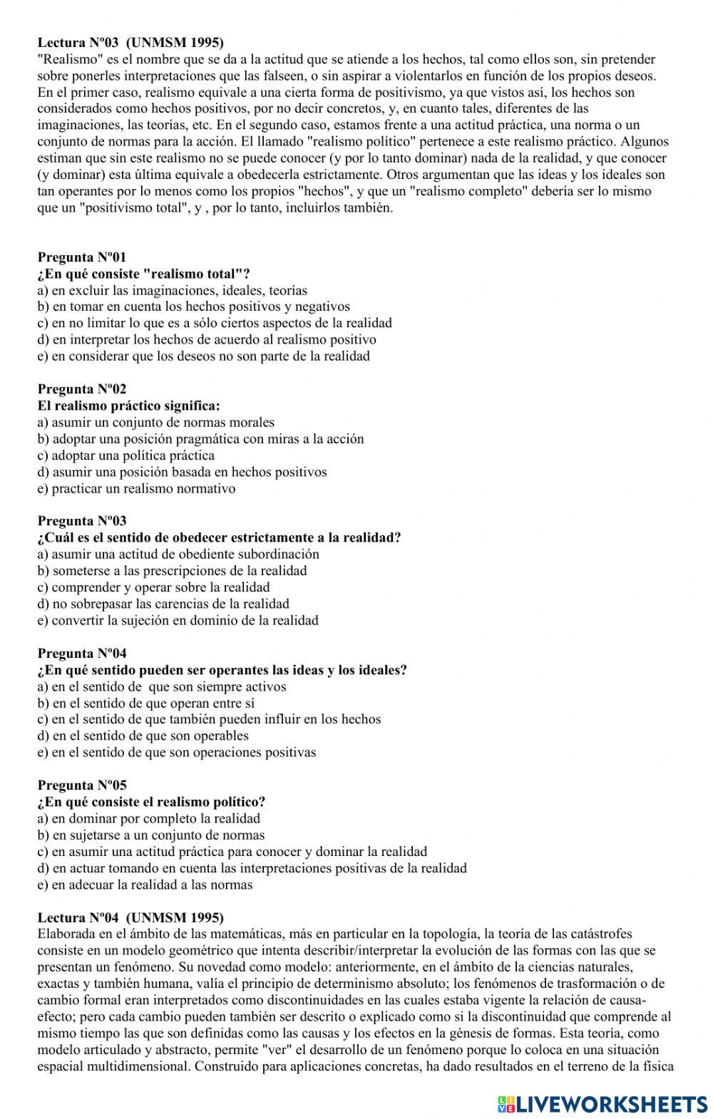 Comprensión lectora 6