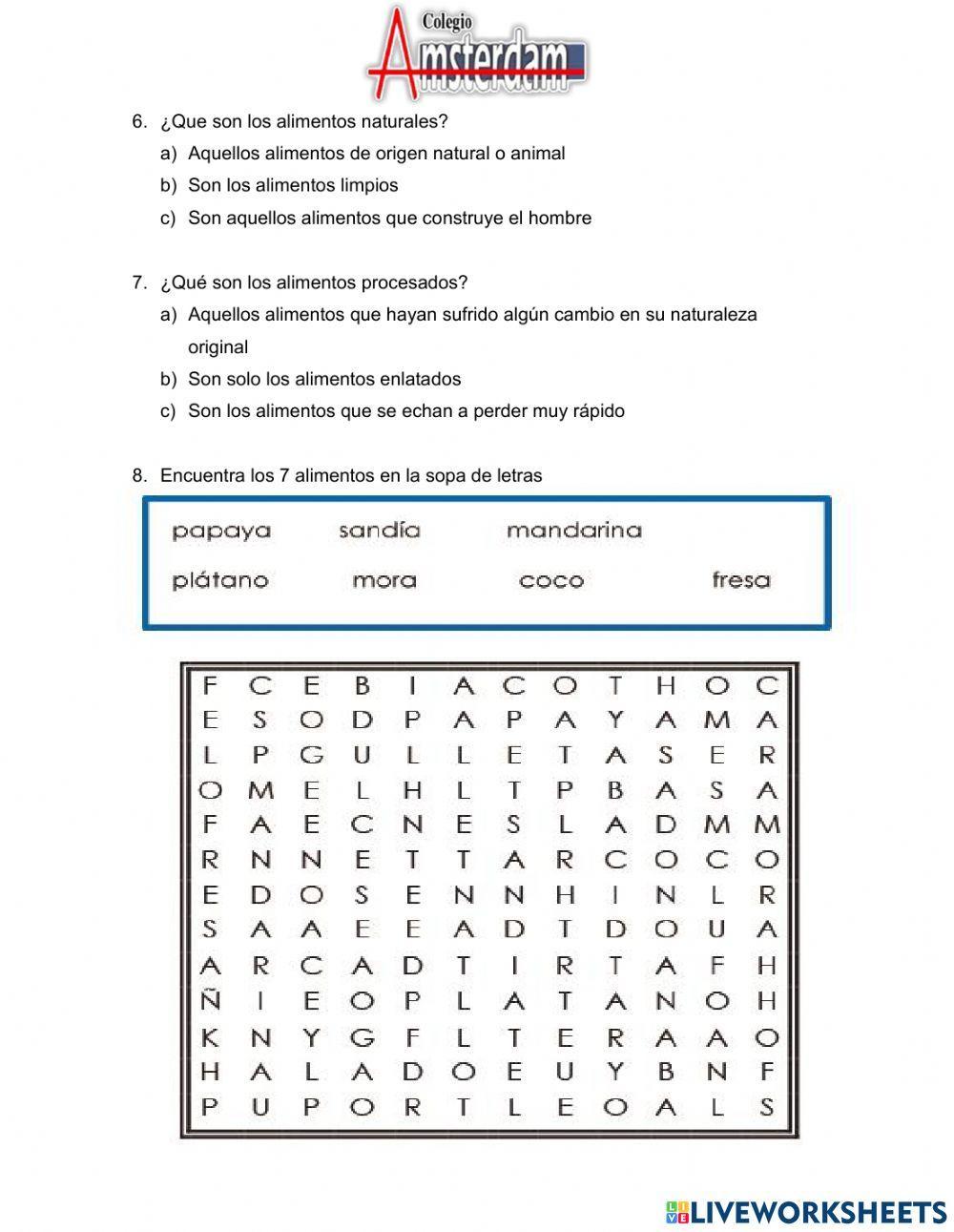Evaluacion vida saludable