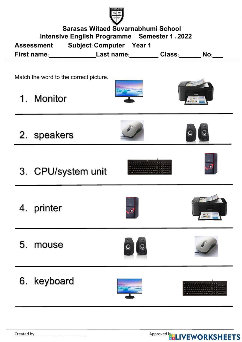 pa1011 0729 | Y1computer | Live Worksheets