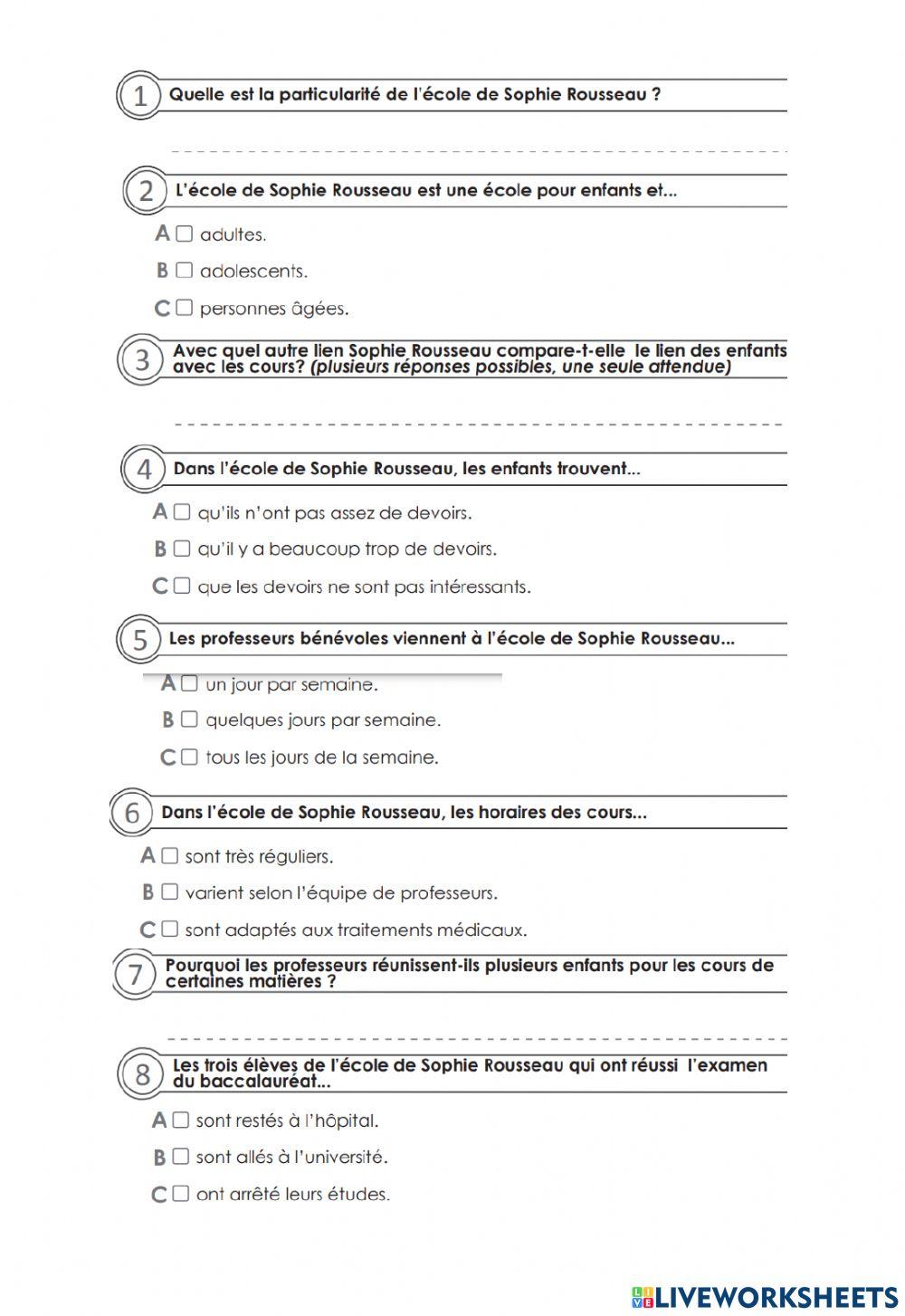 Devoir, module 3 leçon2 P6