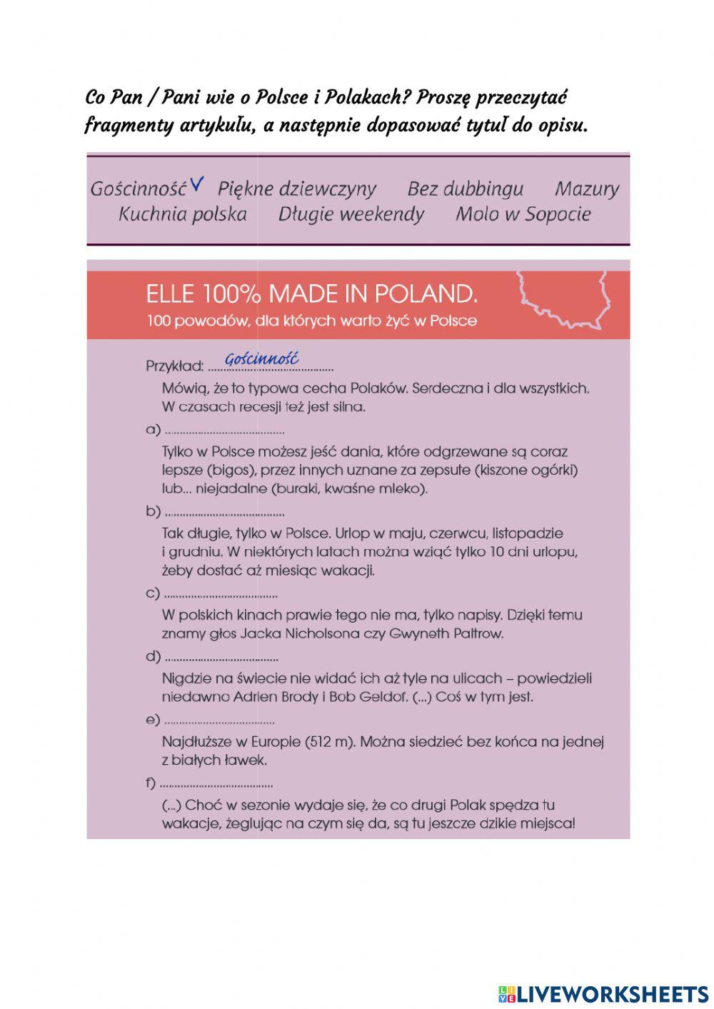 Co Pan - Pani wie o Polsce i Polakach?