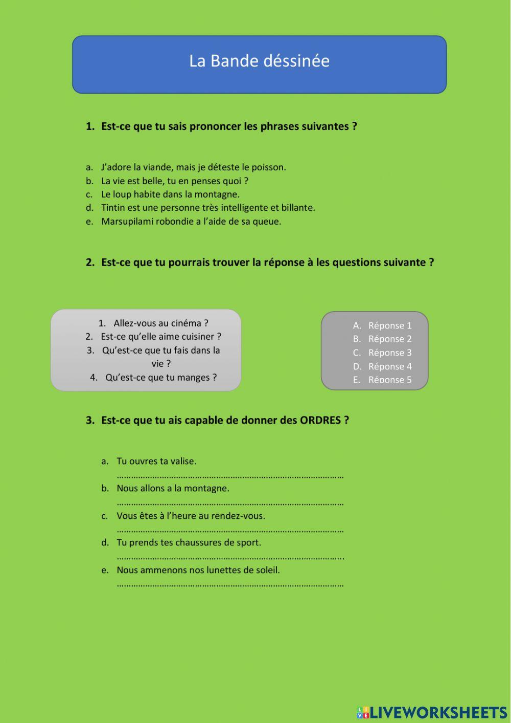 Exam: compréhension