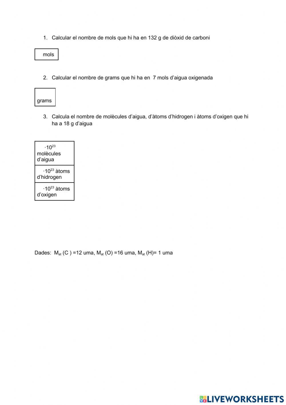 Bases d'estequiometria