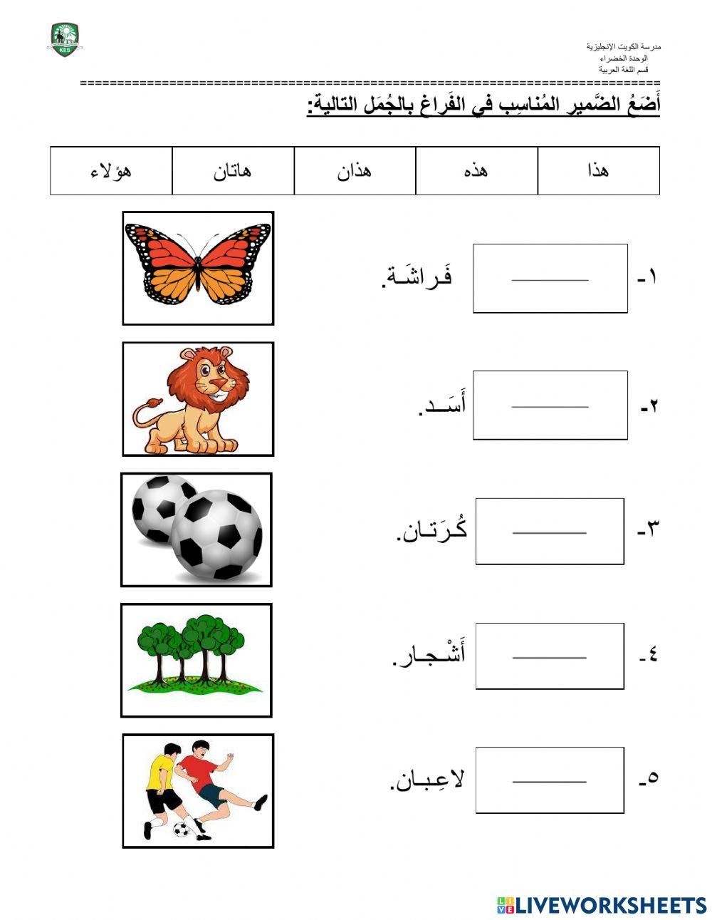 أسماء الإشارة
