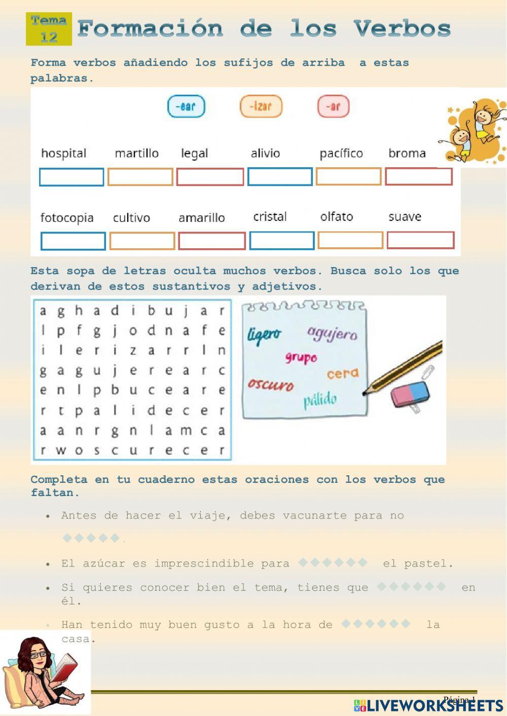 Formación de los Verbos Formación de los Verbos