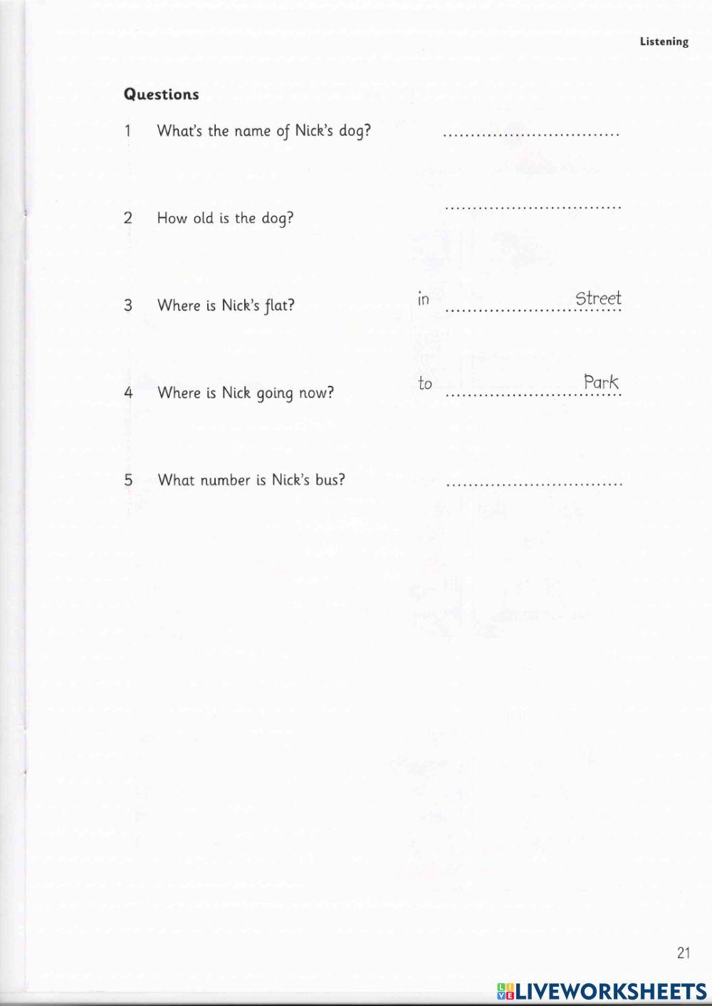 Starter-Test 2- Book 1-Listening