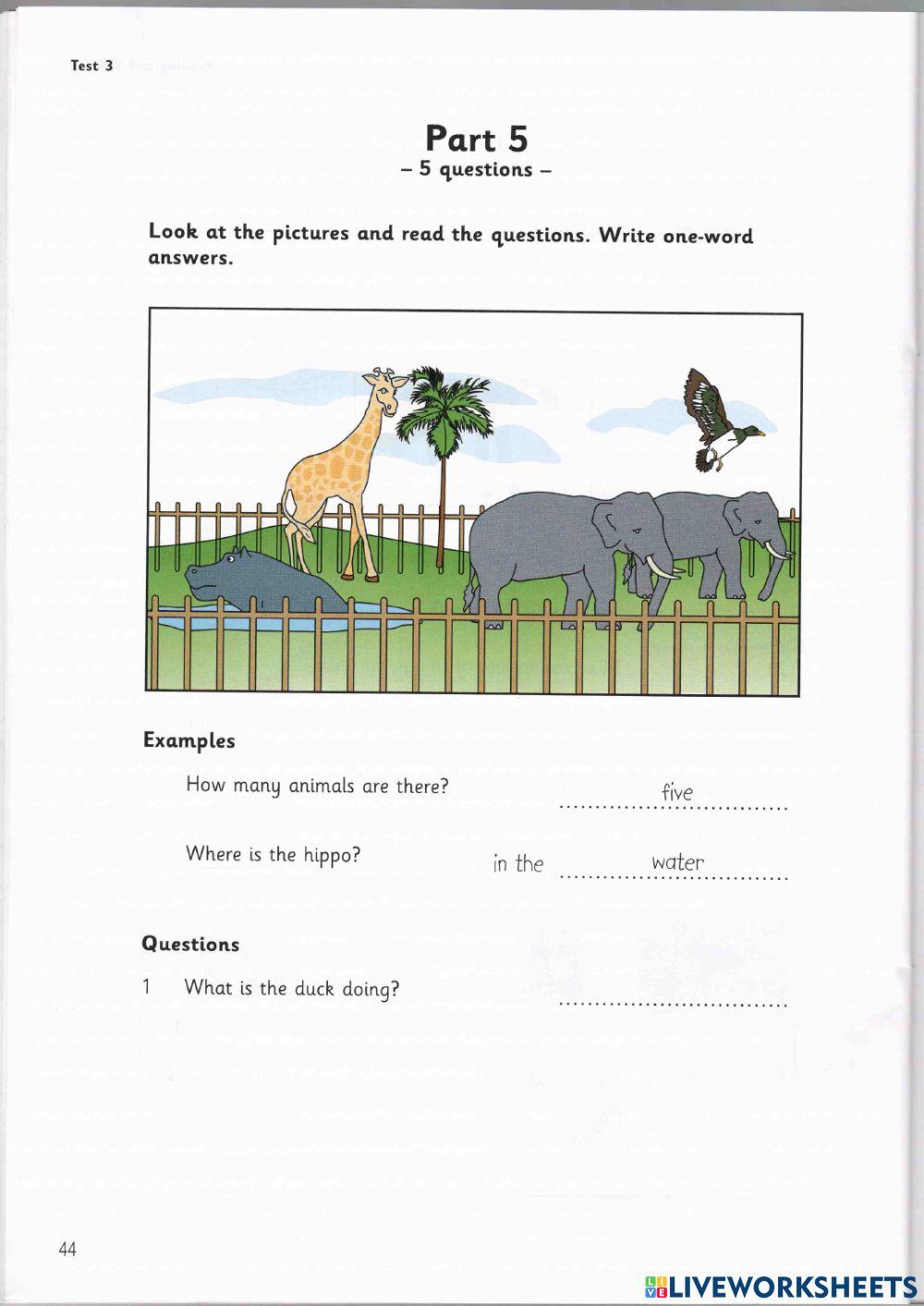 Starters - Test 3 - Book 1 - Reading+Writing