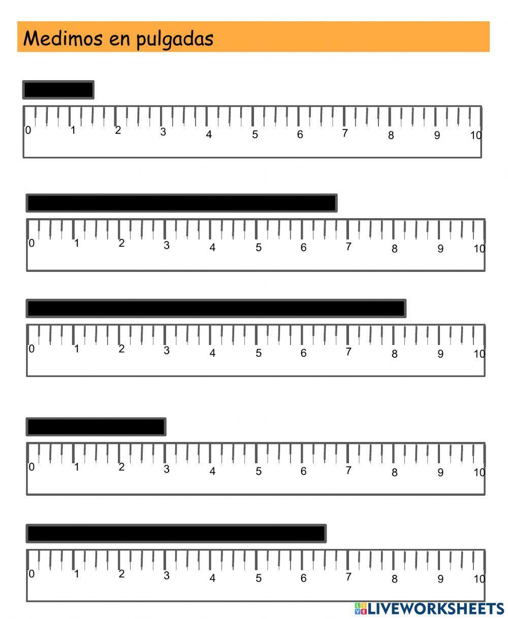 Medimos en cuartos de pulgada