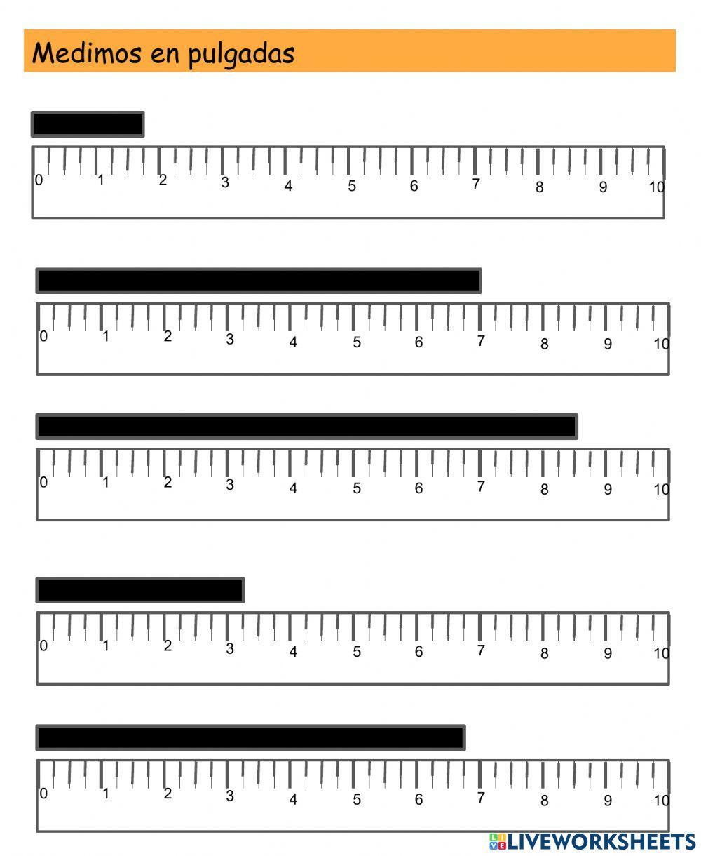 Medimos en cuartos de pulgada