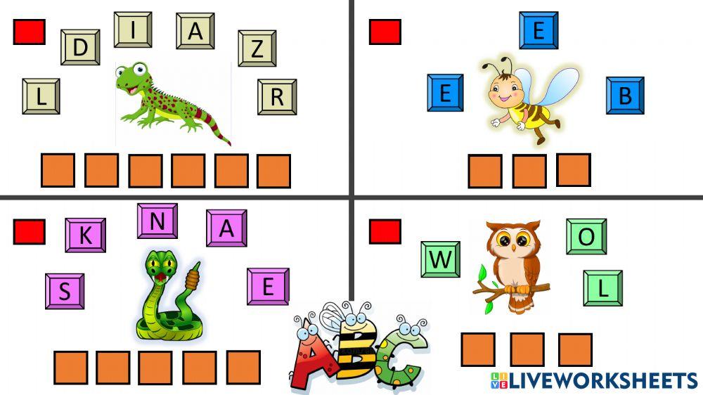 Animals everywhere - Writing