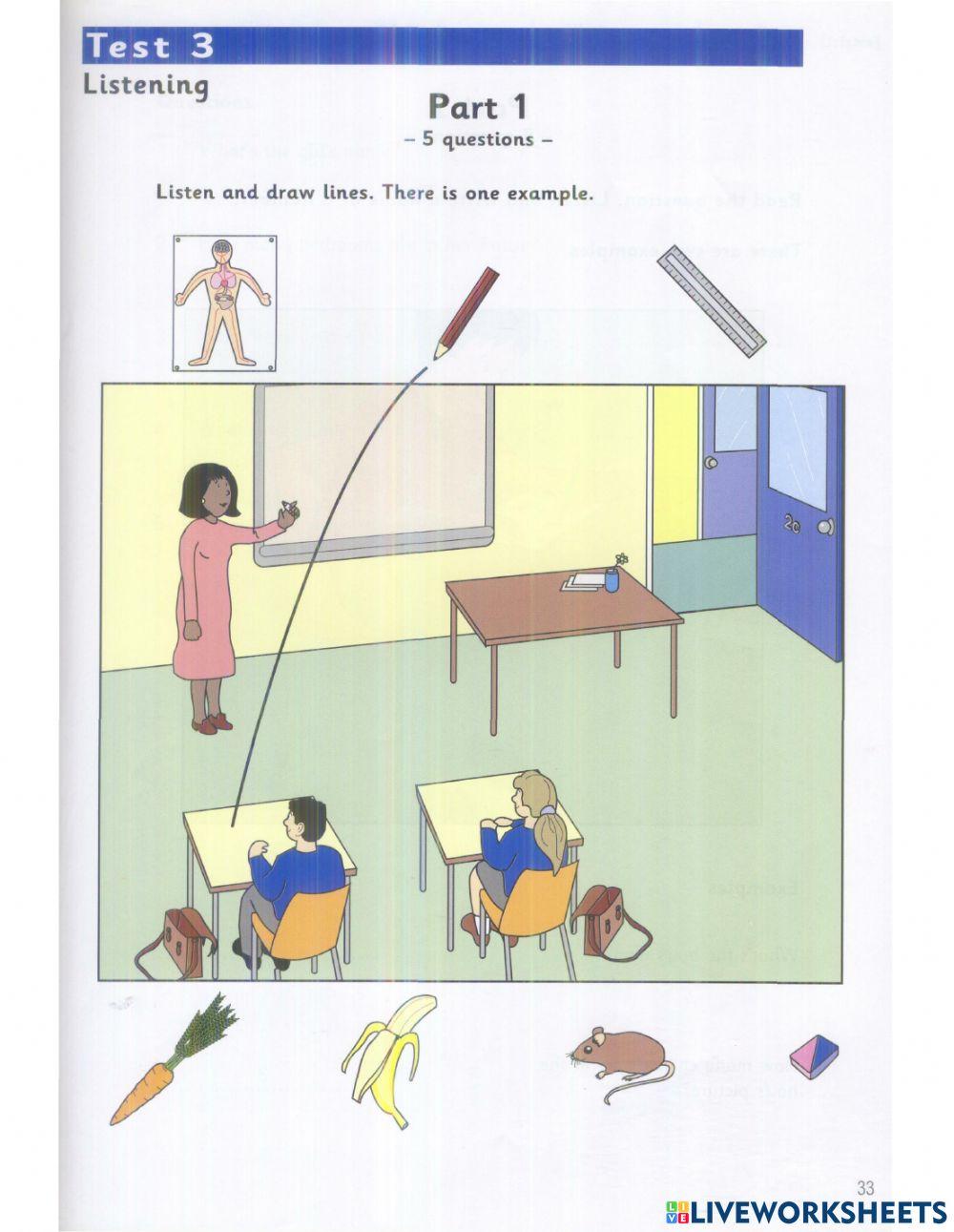 Starters - Test 3 - Book 2 - Listening