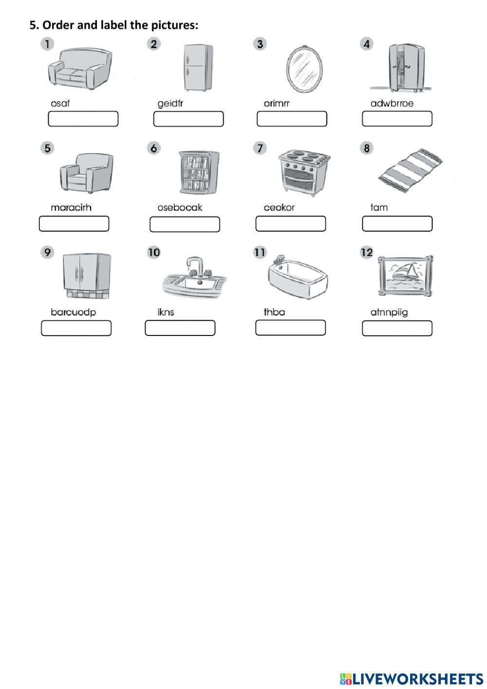 Examen unidad 7 . house- past to be
