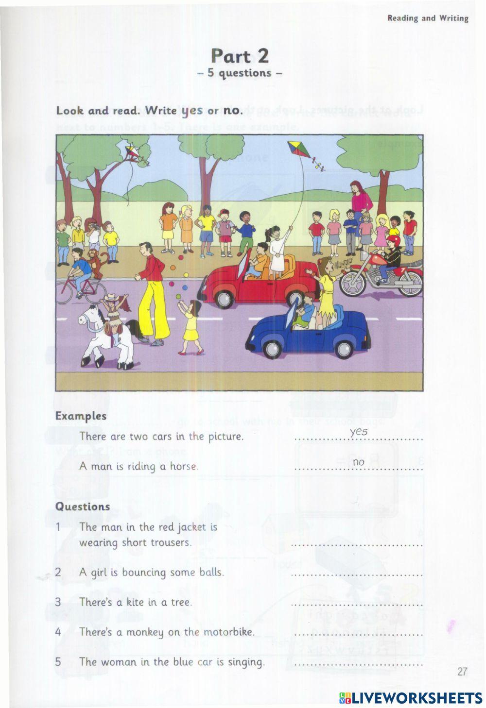 Starter - Test 2 - Book 3 - Reading + Writing