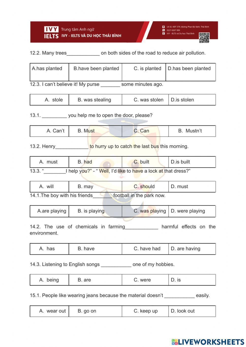 Tổng hợp 25 chủ điểm ngữ pháp tiếng Anh thi vào lớp 10