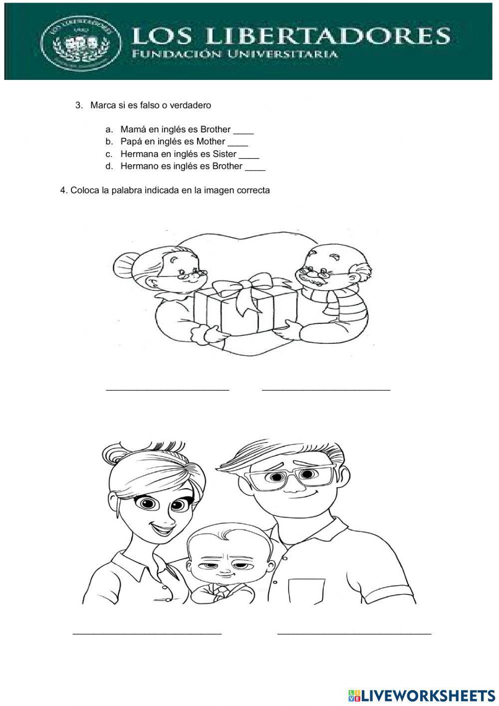 La familia en ingles