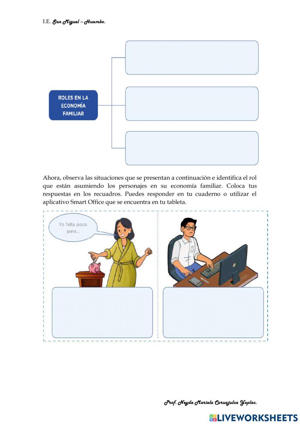 Identificamos nuestro rol en la economía familiar