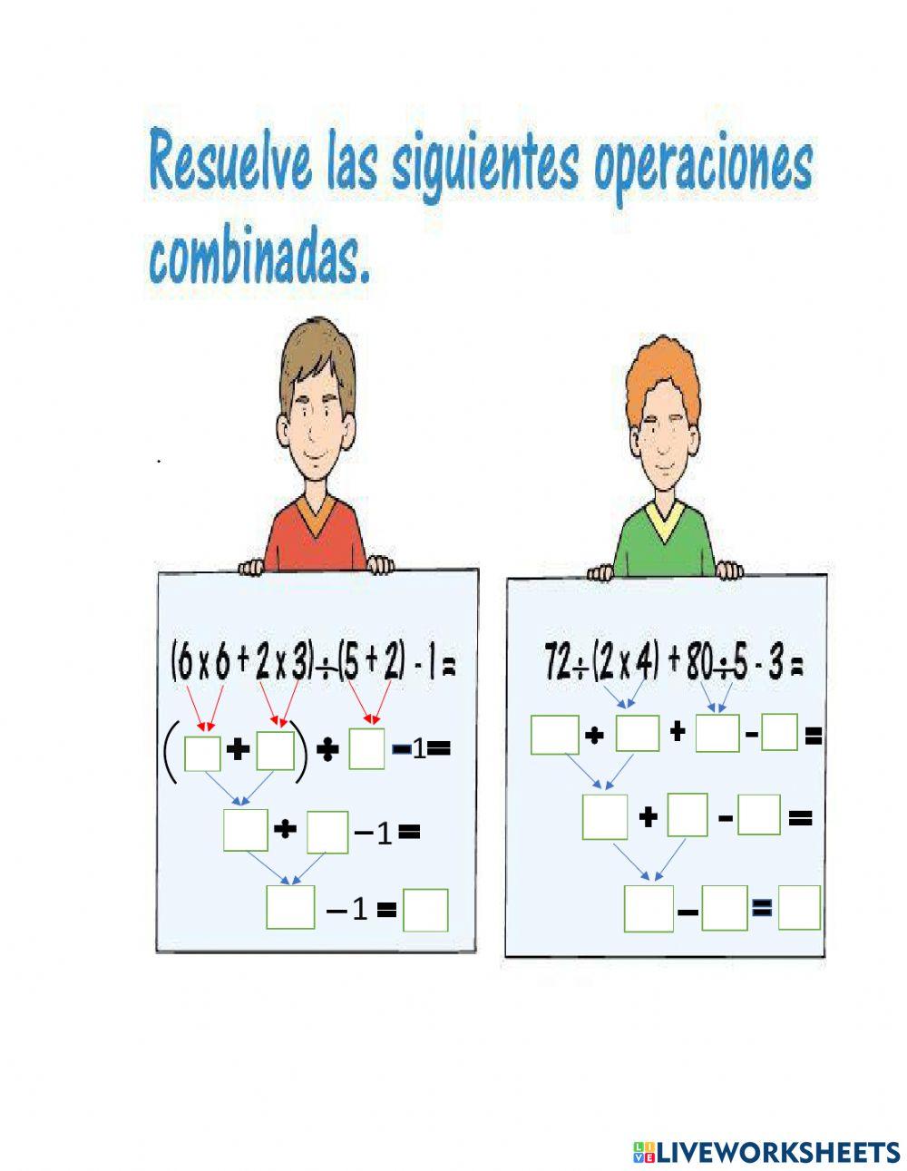 Resuelve Operaciones combinadas