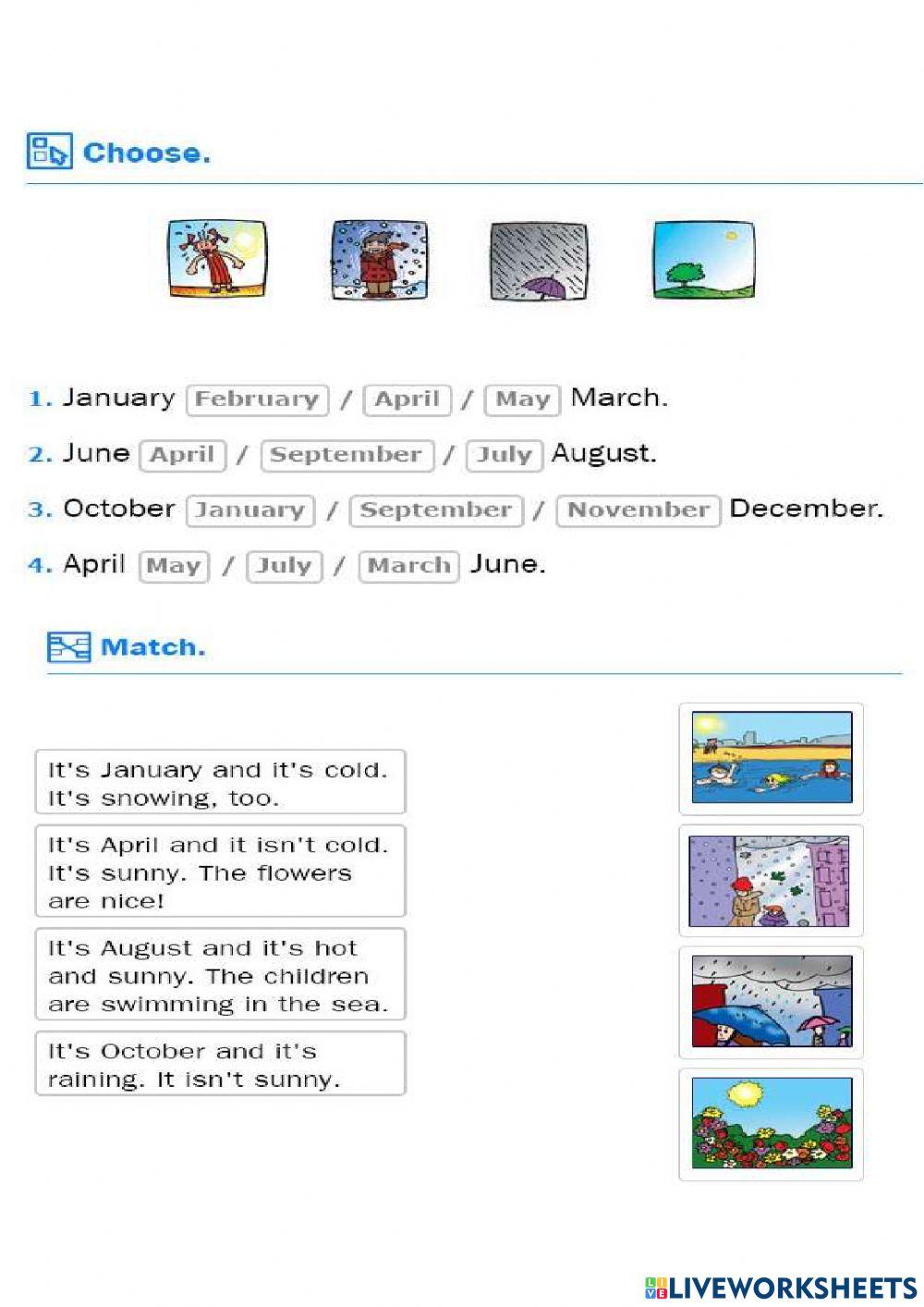 Elt skills- weather - months