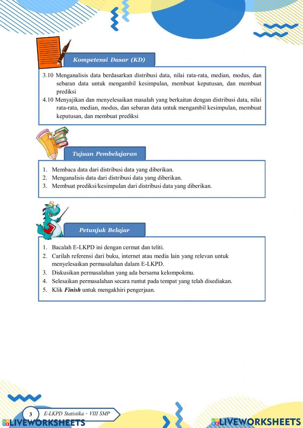 Analisis data statistika kelas 8