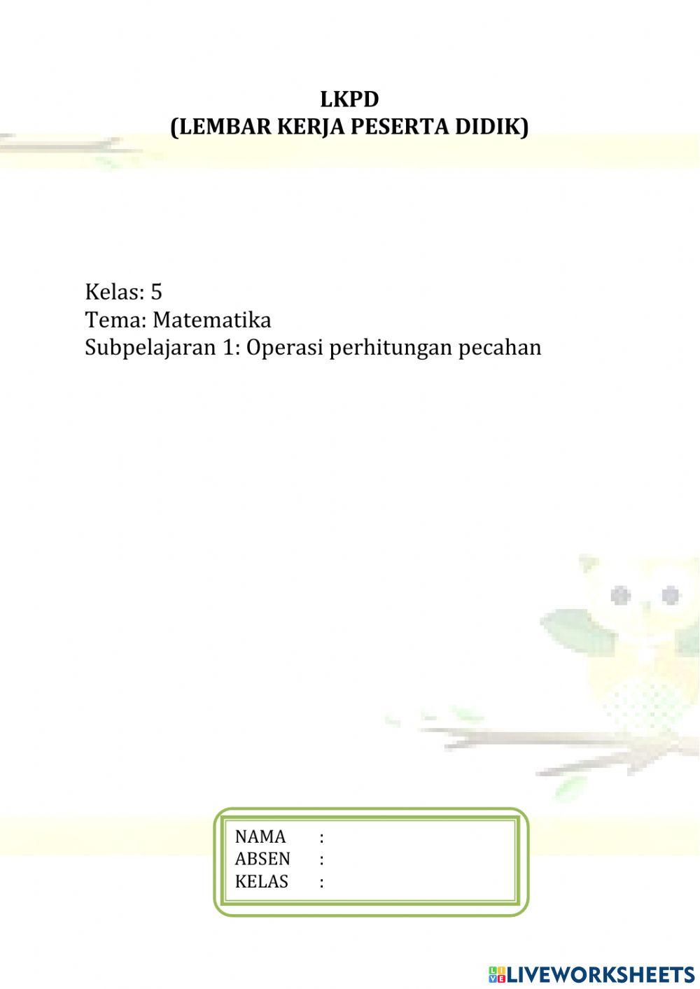 Lkpd kelas 5