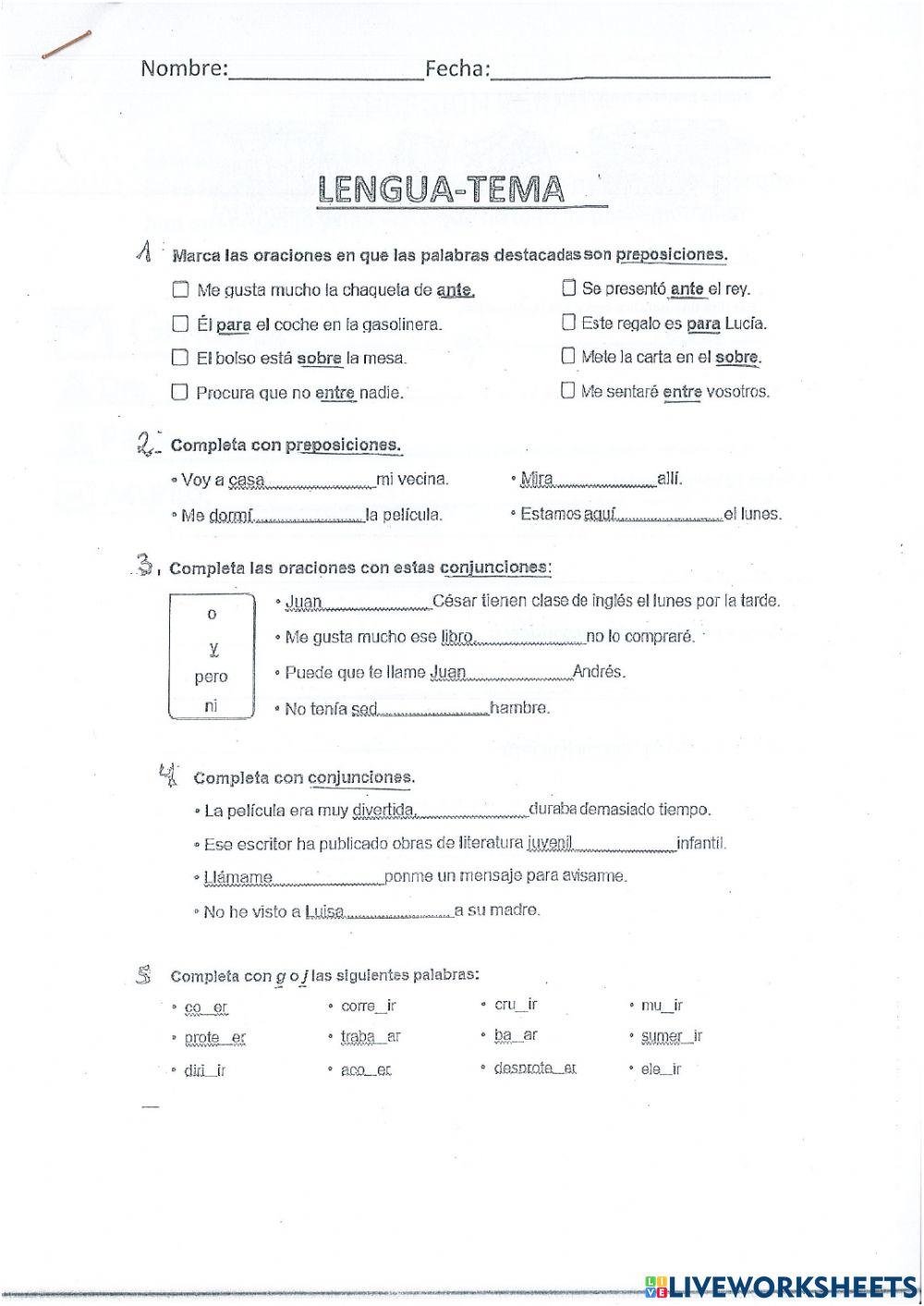 Examen lengua temas 11-12