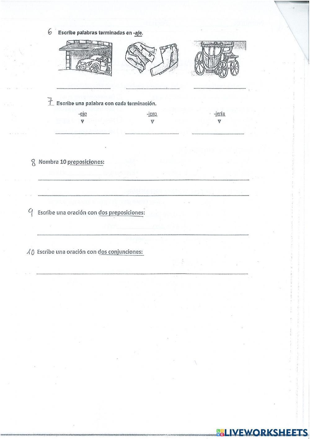 Examen lengua temas 11-12