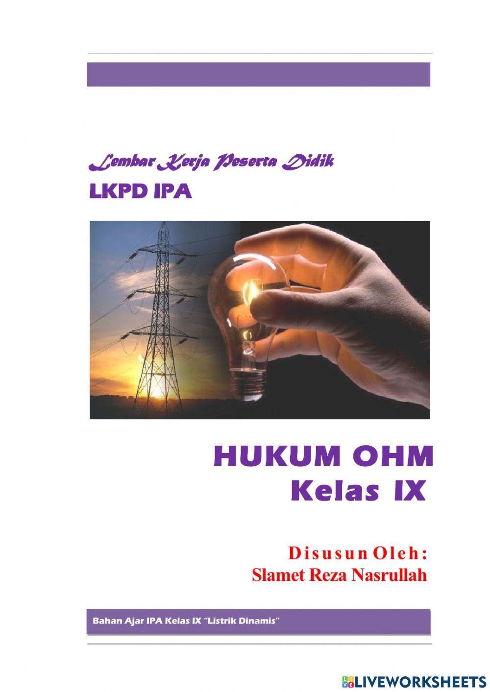 LKPD Hukum Ohm Kelas IX