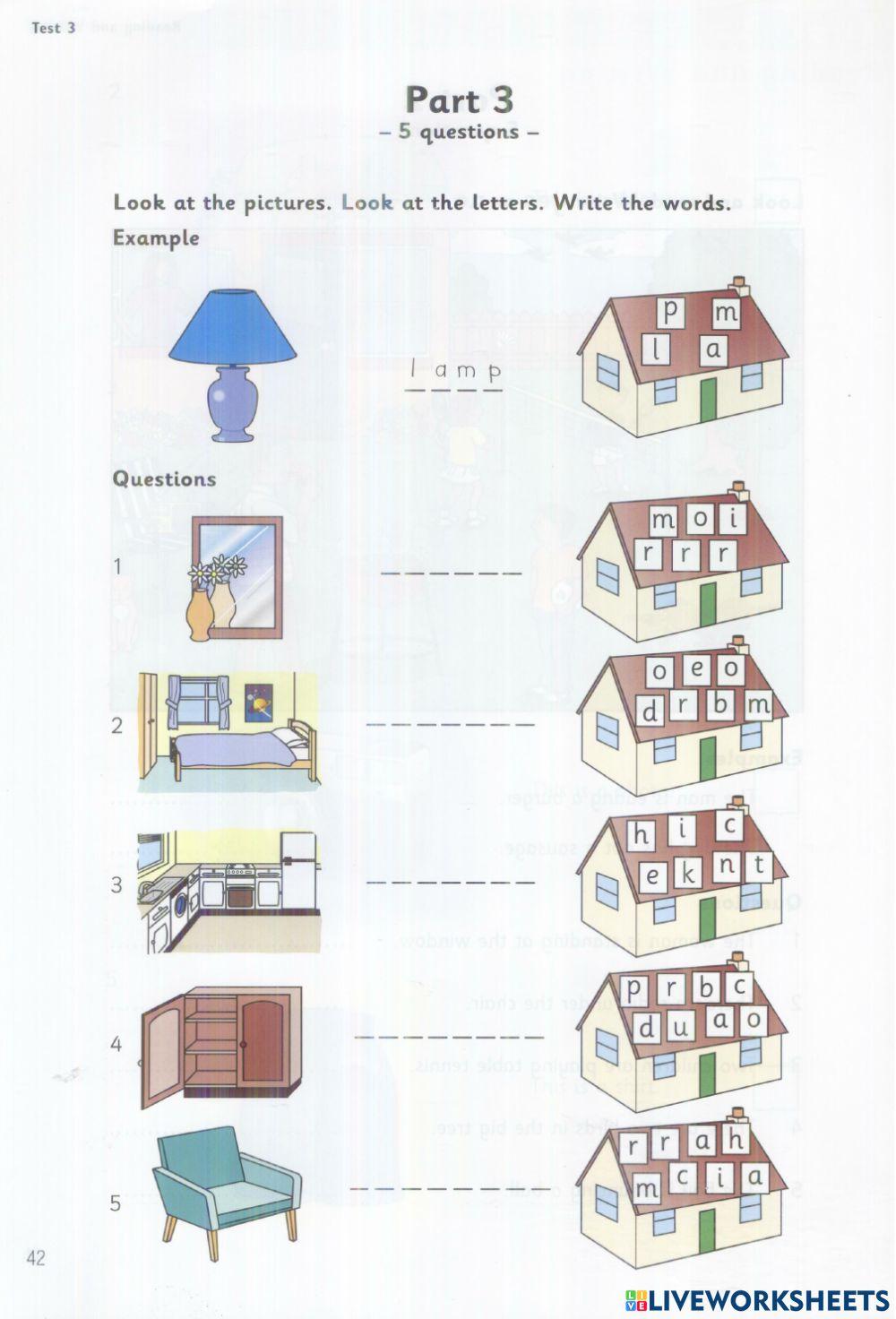 Starters - Test 3 - Book 3 - Reading + Writing