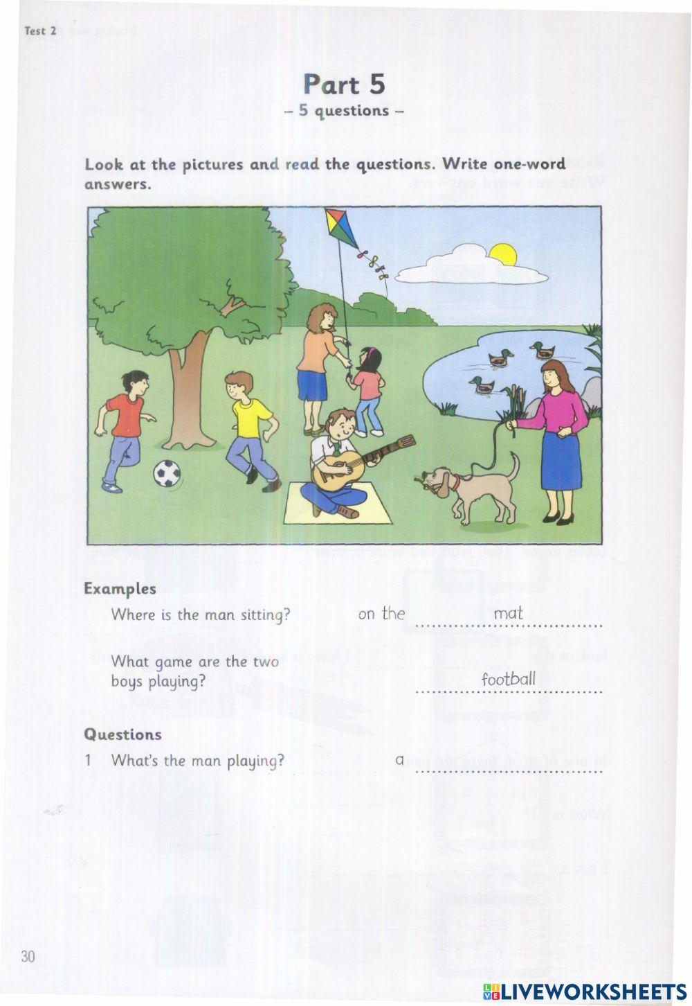 Starter - Test 2 - Book 4 - Reading + Writing